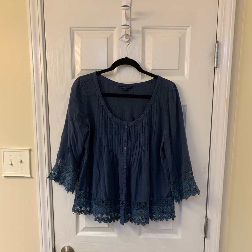 Women’s American Eagle Navy Blue Blouse Large